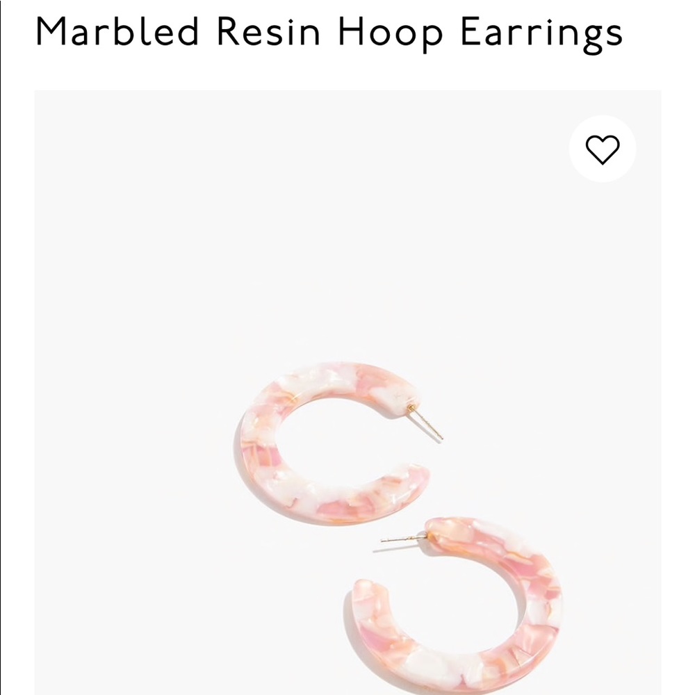 Madewell Marbled Resin Hoop Earrings